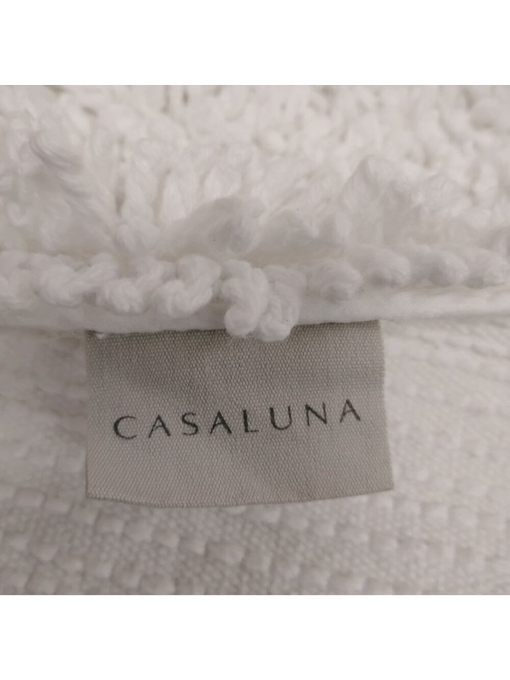 CASALUNA White Cotton Mat & The Company Store Waffle Shower Curtain Bathroom Lo - Picture 2 of 10